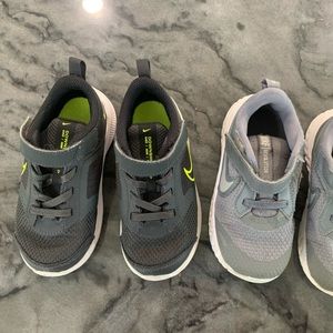 Two Pairs of Nike Toddler Size 9 Sneakers